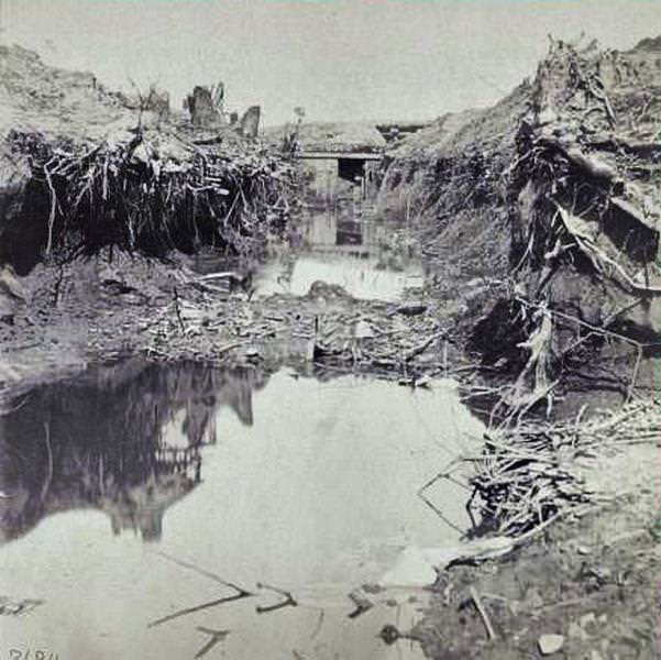 #208 The ditch on the west side of the Union Fort Sedgwick, called by the Rebel soldiers “Fort Hell, 1865