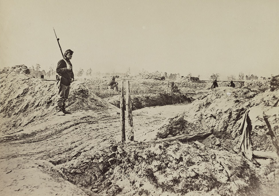 #40 Rifle pits on the picket line in front of Petersburg, 1864