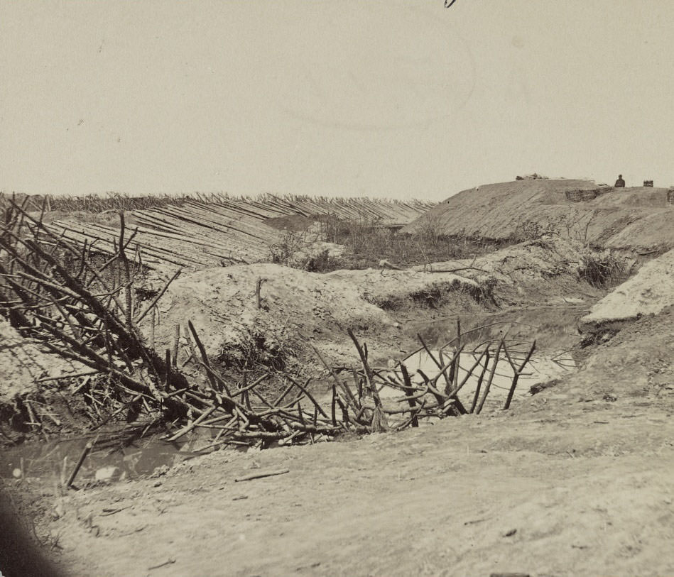 #48 Variety of barricades in use near Petersburg, Virginia, 1860s