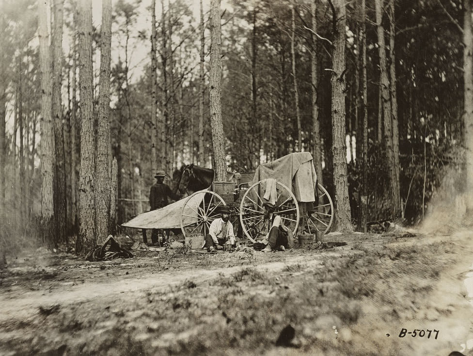 #70 Brady’s photo outfit in front of Petersburg, 1864