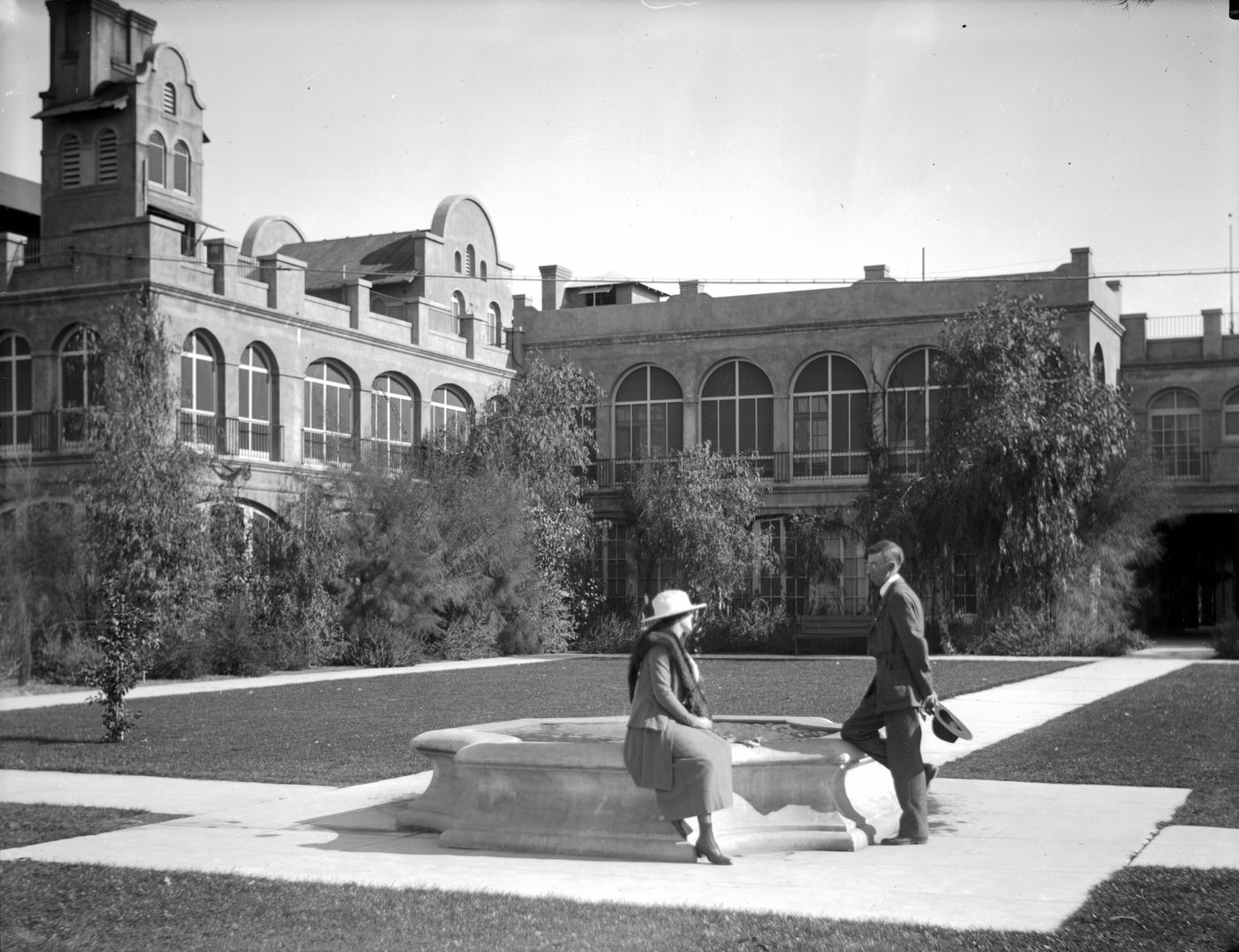 #16 San Marcos Hotel Guests on Grounds, 1929