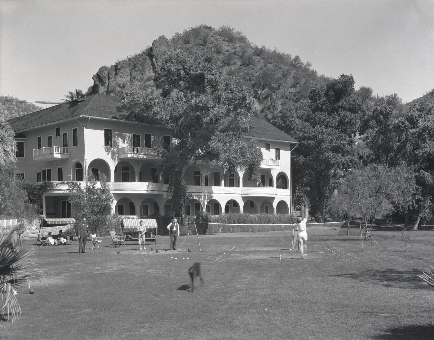 #3 Castle Hot Springs Hotel Guests Playing Croquet, 1929