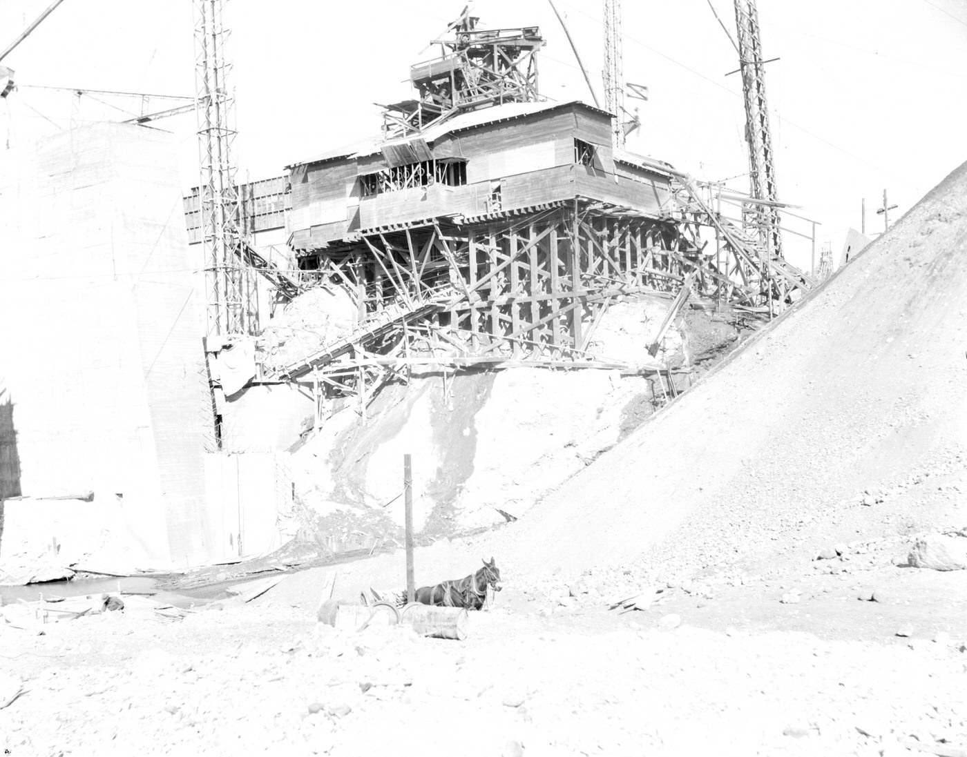 #36 Lake Pleasant Dam Reservoir Under Construction, 1926