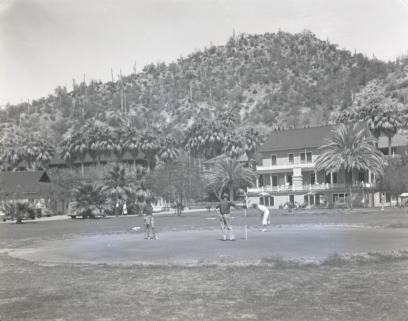 #4 Castle Hot Springs Hotel Guests Playing Croquet, 1929
