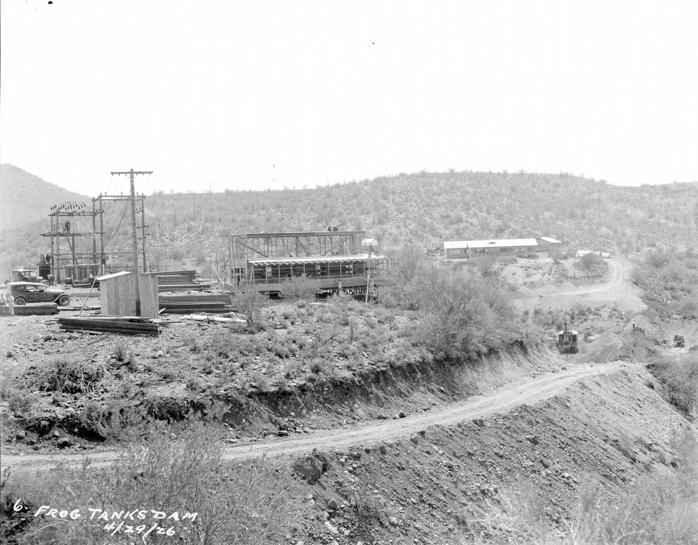 #40 Frog Tanks Diversion Dam Main Facility Under Construction, 1926