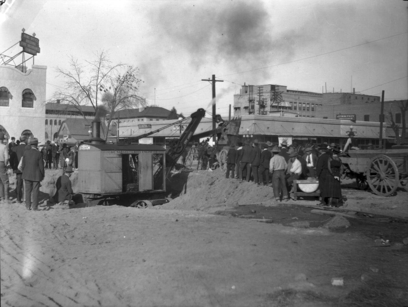 #61 Construction Crew Digging the Basement for the Orpheum Theatre, 1920