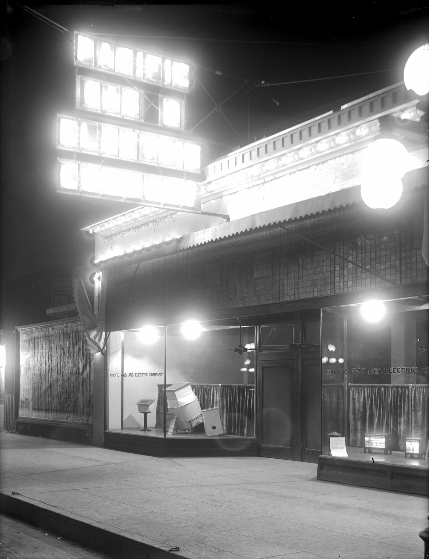 #63 Pacific Gas and Electric Company Building at Night, 1920