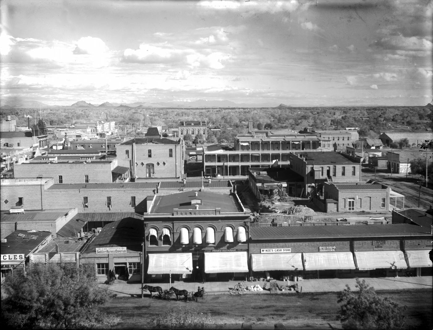 #9 View looking east with First Ave. in the foreground, 1900