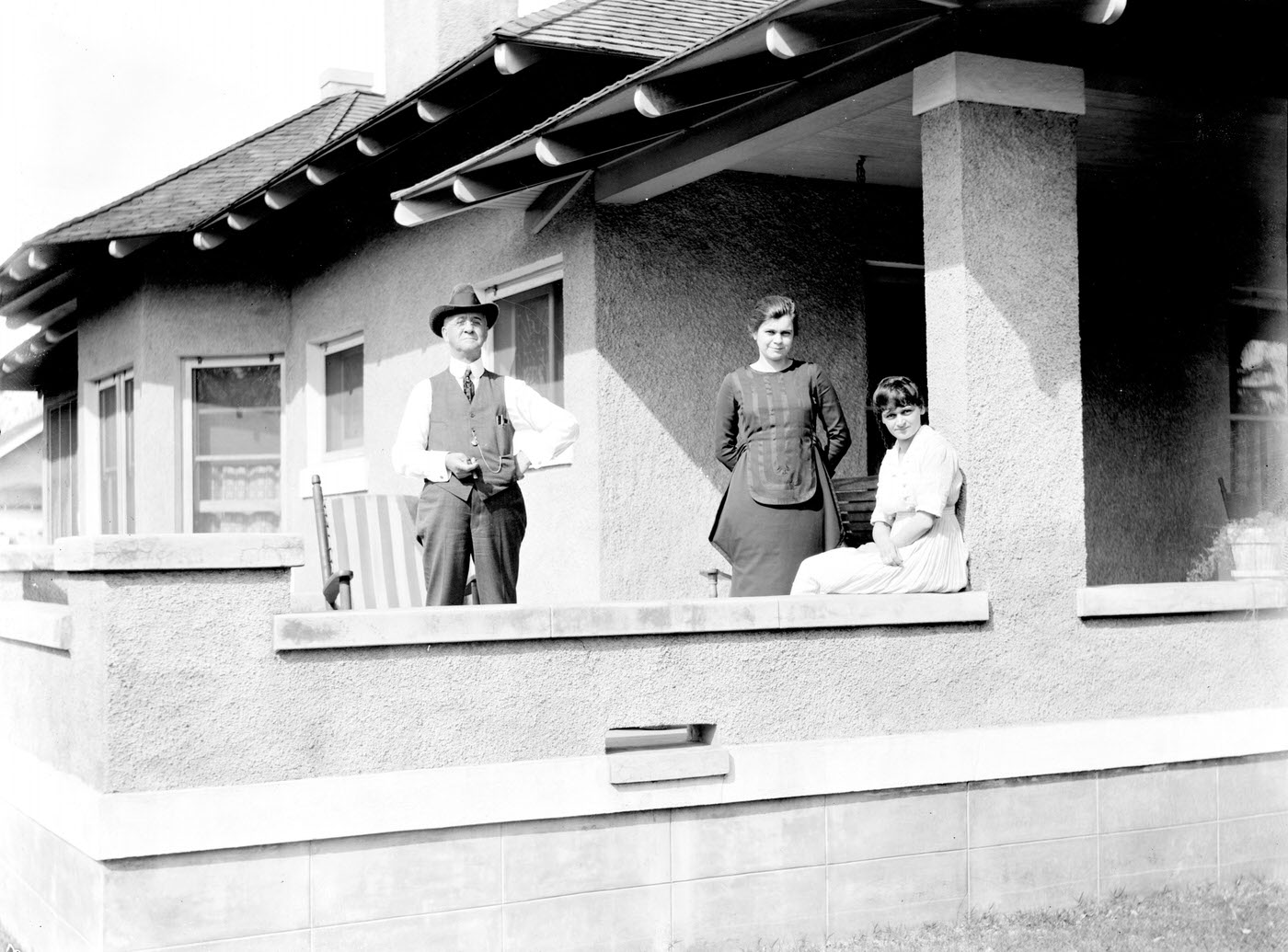 #36 Pendergast Family in Front of Home, 1900s