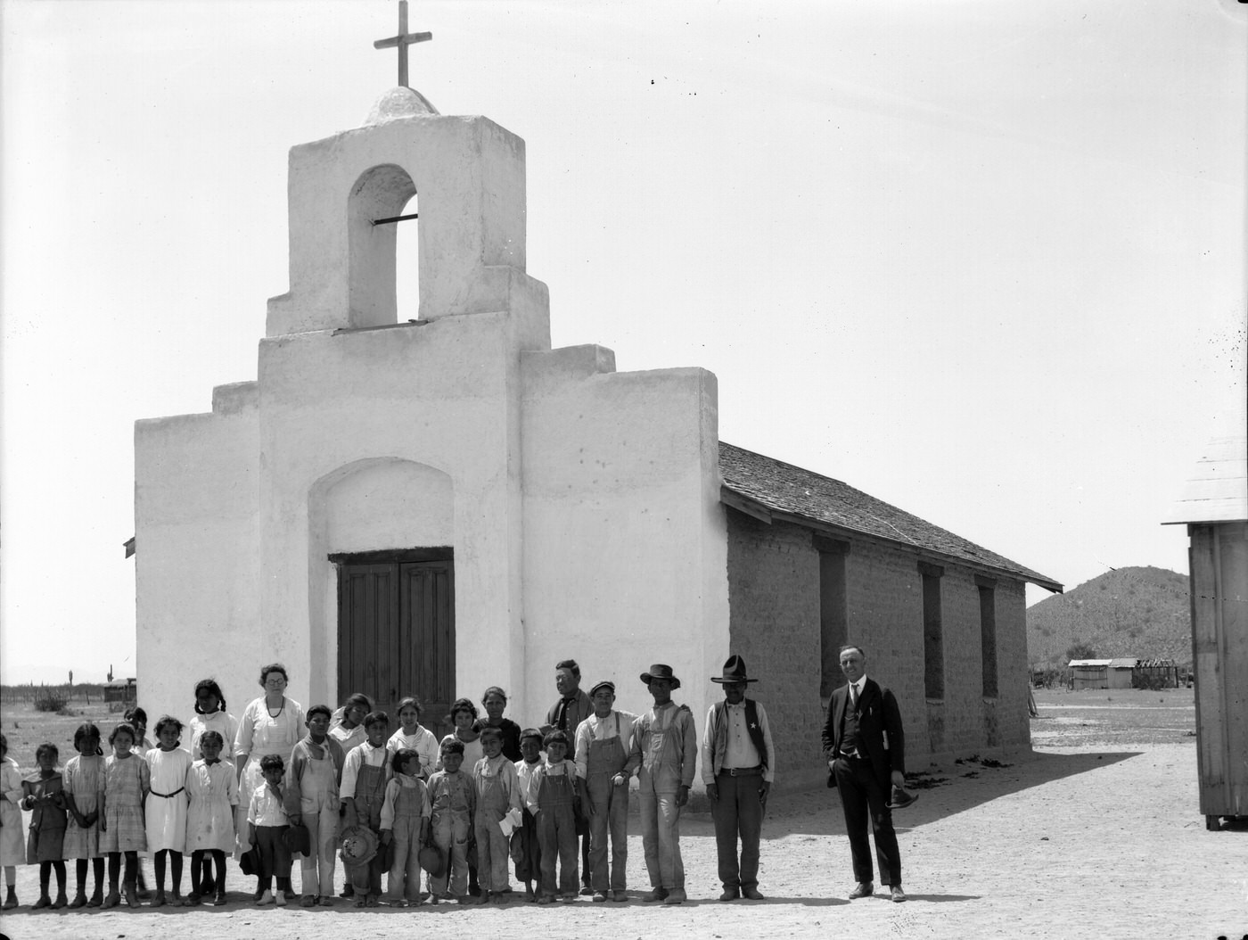 #45 Church Exterior with Congregation, 1900s