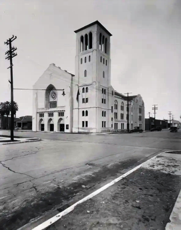 #74 First Baptist Church, located at Third Ave and Monroe, was built in 1929.