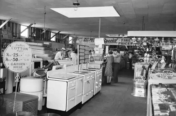 #92 The inside of a cooperative store in Phoenix as seen in May 1940.