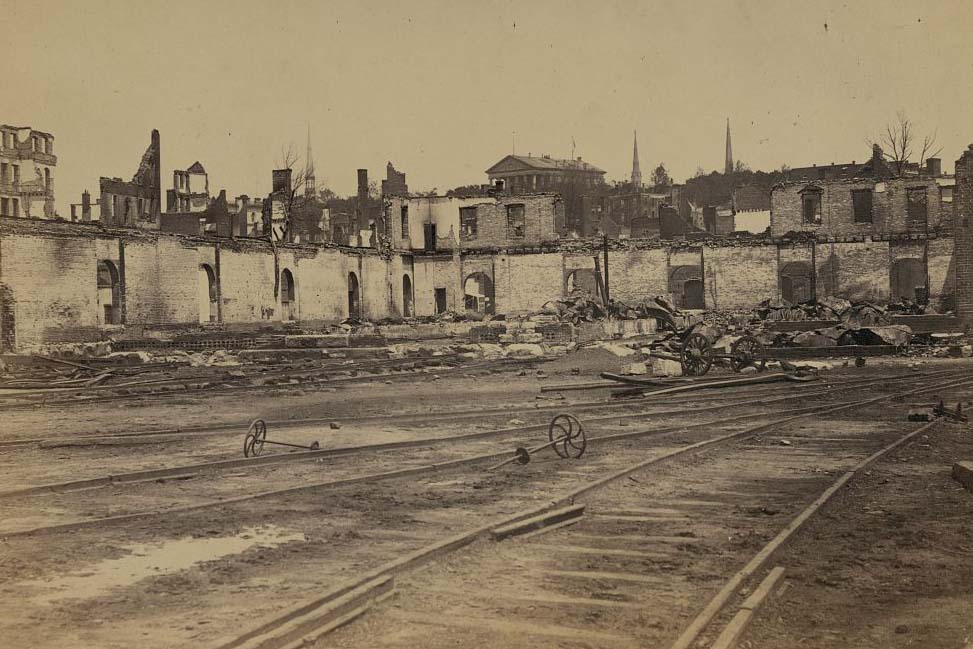 #139 Railroad yard ruins, Richmond, 1865