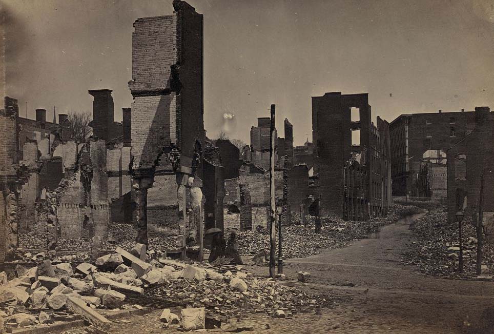 #147 Ruins in Richmond, cor. Carey and Governor Sts, 1865
