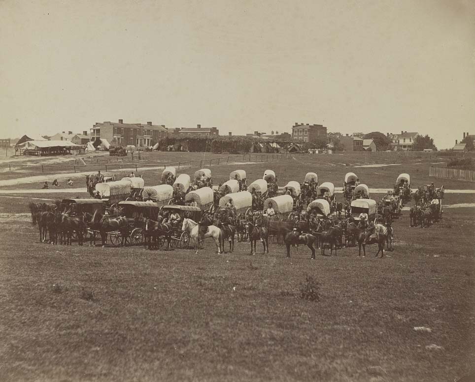 #199 Wagon train of U.S. Military Telegraph Corps, Richmond, Va., April, 1865