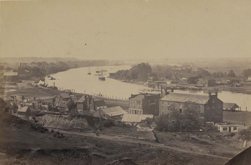 #38 View of “Rocketts” & James River, Richmond, 1863