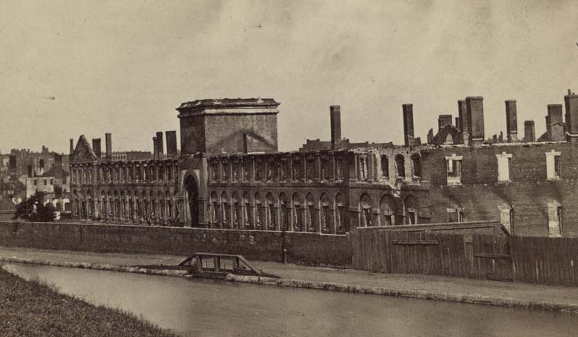 #91 Ruins of the State Arsenal along the canal in Richmond, Virginia, 1861