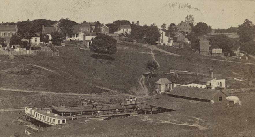 #93 A ship building facility in a rural area near Richmond, Virginia, 1861