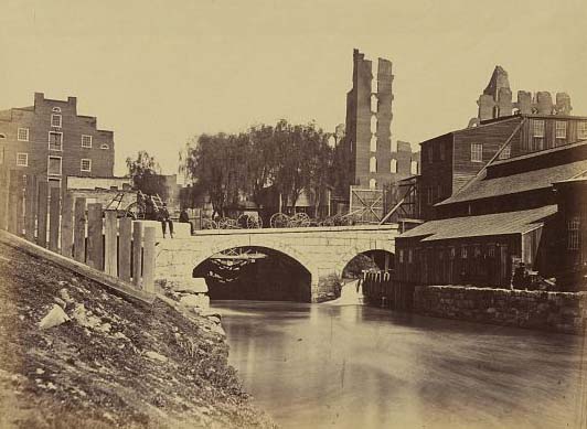 #98 View on canal, near Crenshaw’s Mill, Richmond, Virginia, 1866