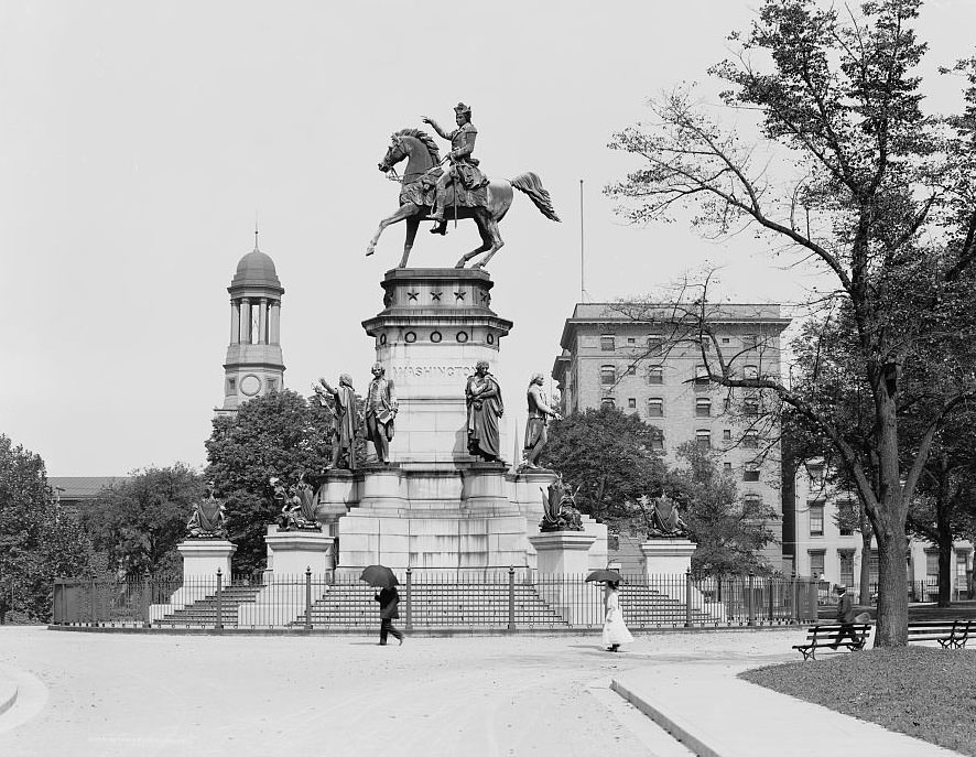 #100 Washington memorial, Capitol park [i.e. Capitol Square], Richmond, 1908