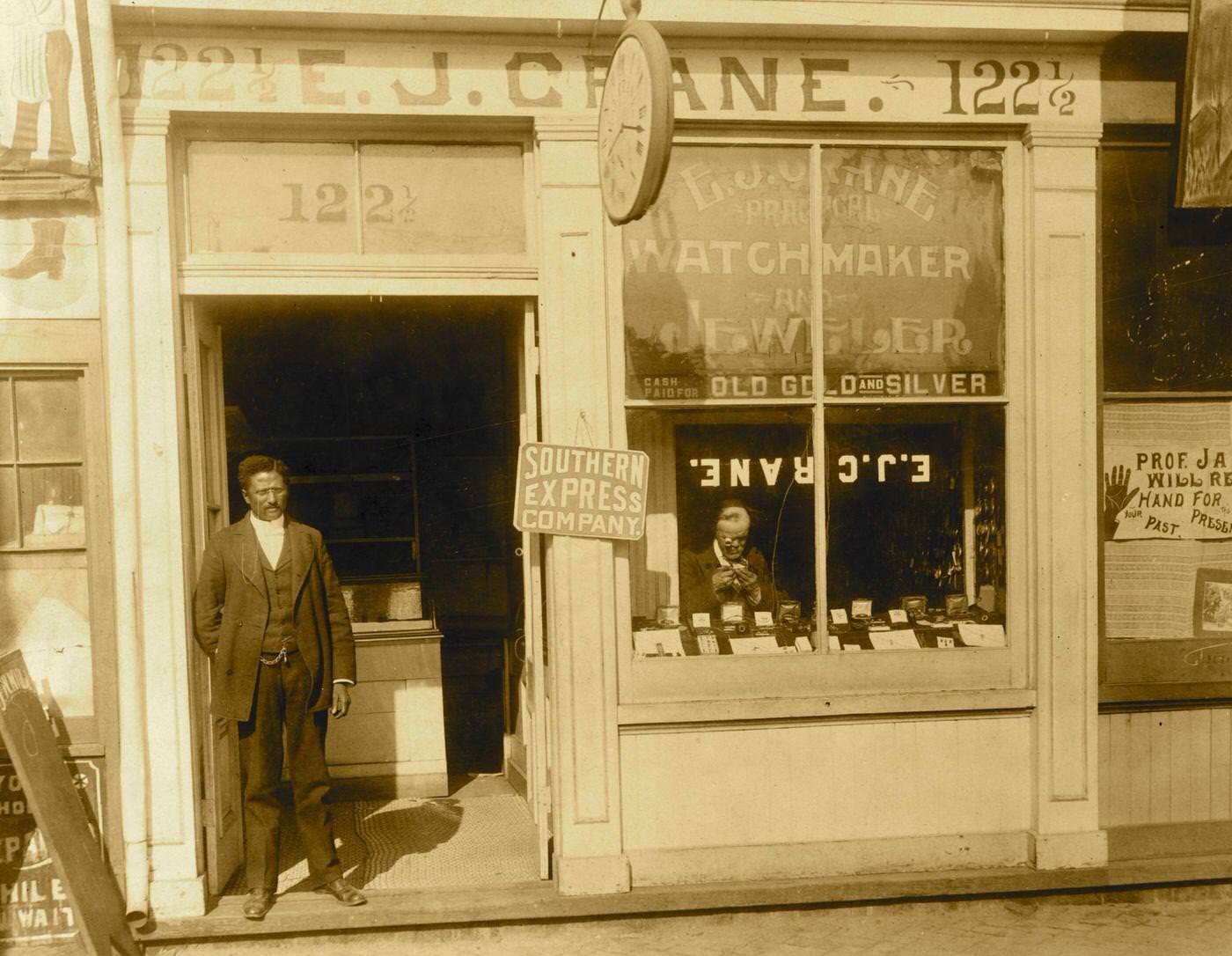 #124 African American Watchmaker & Jewelers store, 1900