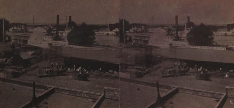 #86 View of the Central Pacific depot at the foot of J Street Sacramento, 1869.