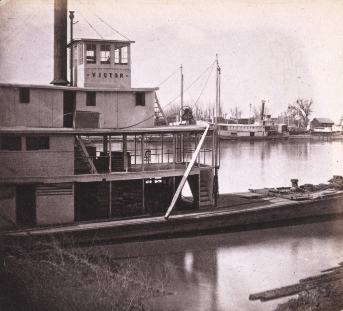 #111 Steamers for the Upper Sacramento River, at Sacramento, 1860s