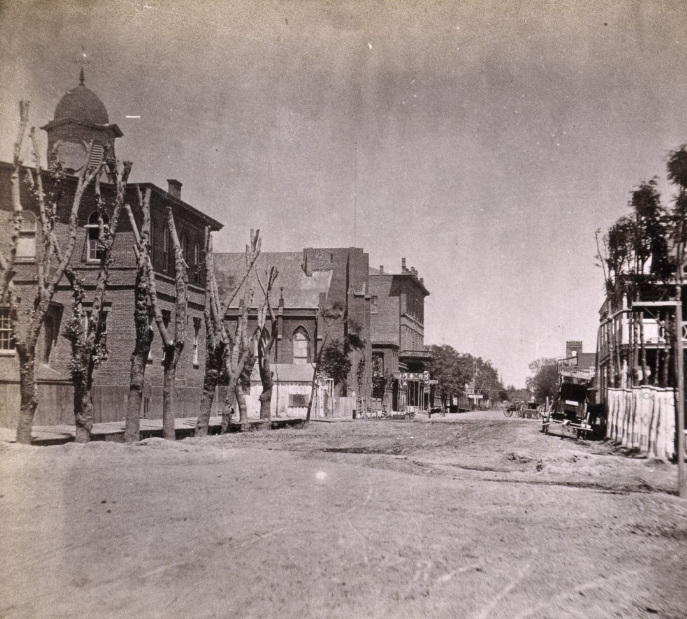 #122 Sixth Street, Sacramento City, Grammar School, Baptist Church, Masonic Hall, 1860s