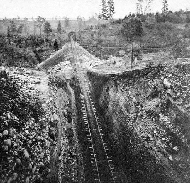 #129 Central Pacific Railroad. View from Bloomer Cut, 1866