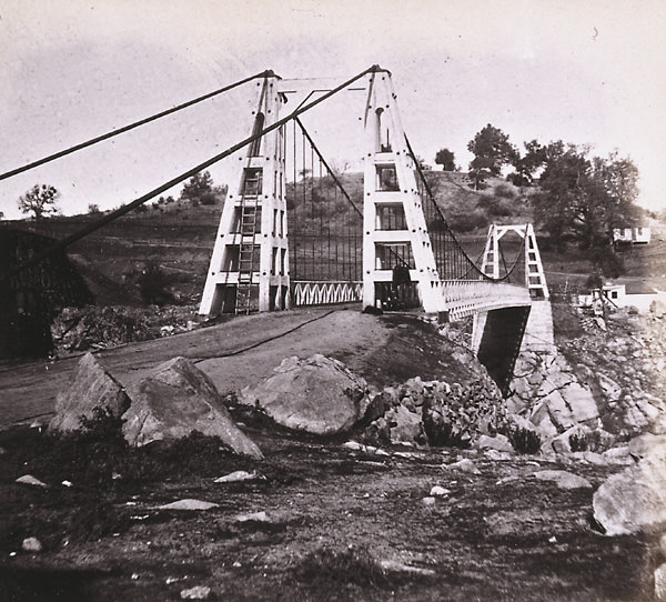 #171 The Suspension Bridge at Folsom, Sacramento, 1860s