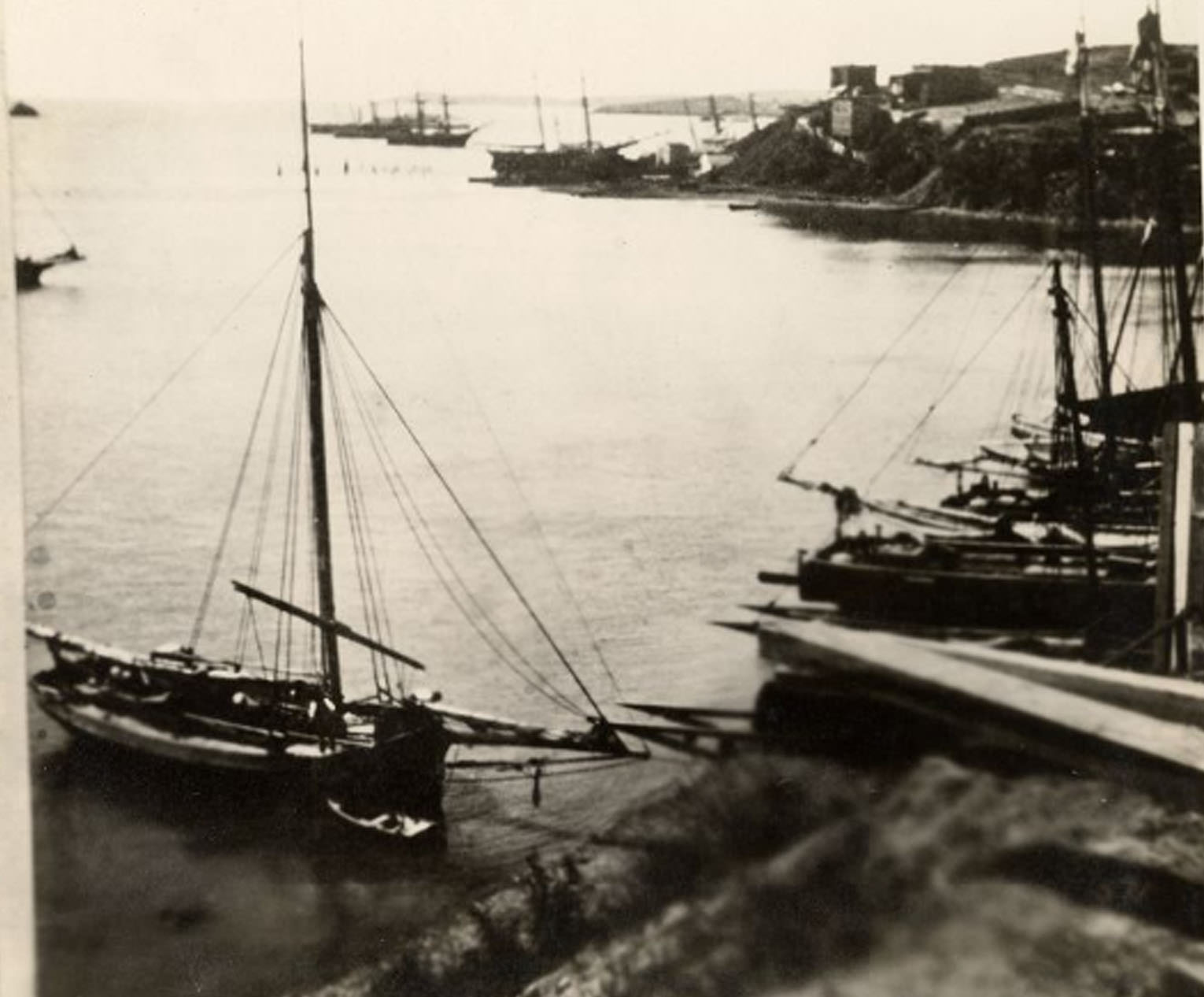 #41 Sailing ship at wharf, 1857