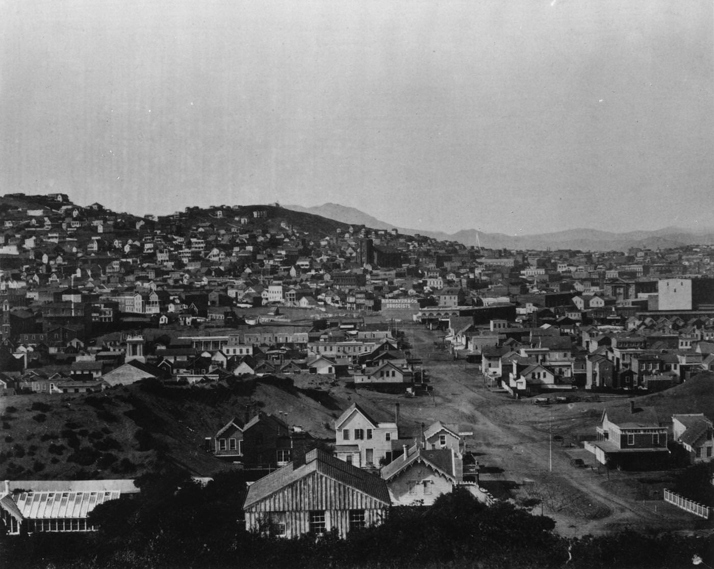 #70 A view of San Francisco from Harrison Street, 1855