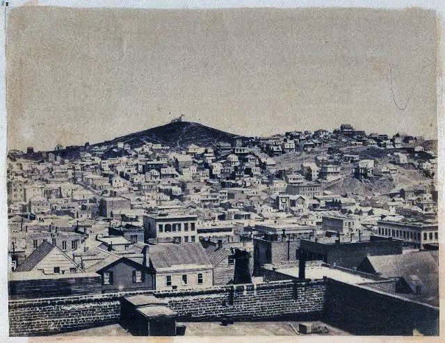 #78 Telegraph Hill, as seen from Stockton, 1850s