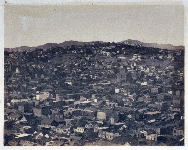 #79 Russian Hill, as seen from Telegraph Hill, 1850s