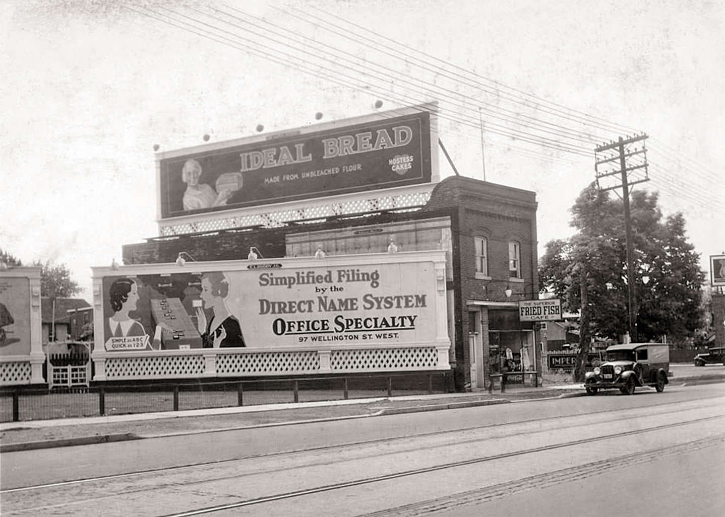 #153 Looking south east to The Superior Fried Fish Café, 1887 Yonge Street, 1930
