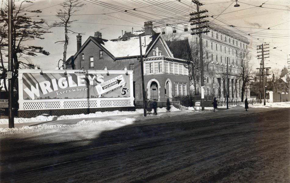 #5 North side of Bloor Street East, east of Church Street. View is looking north-east – 1930