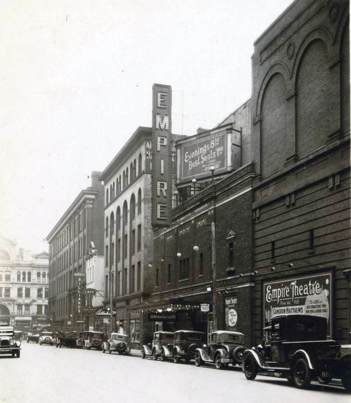 #106 Empire Theatre – Temperance Street. View is looking south-east towards Yonge Street, 1933