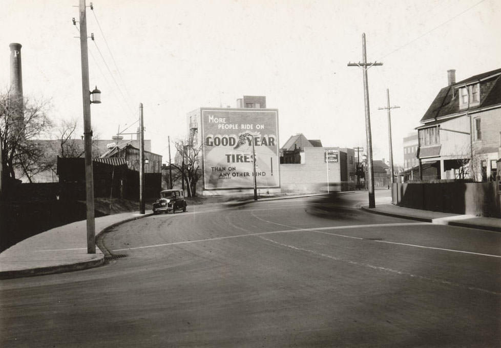 #123 Church & Park looking northwest, 1933