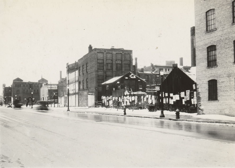 #127 University looking northeast towards King Street, 1932