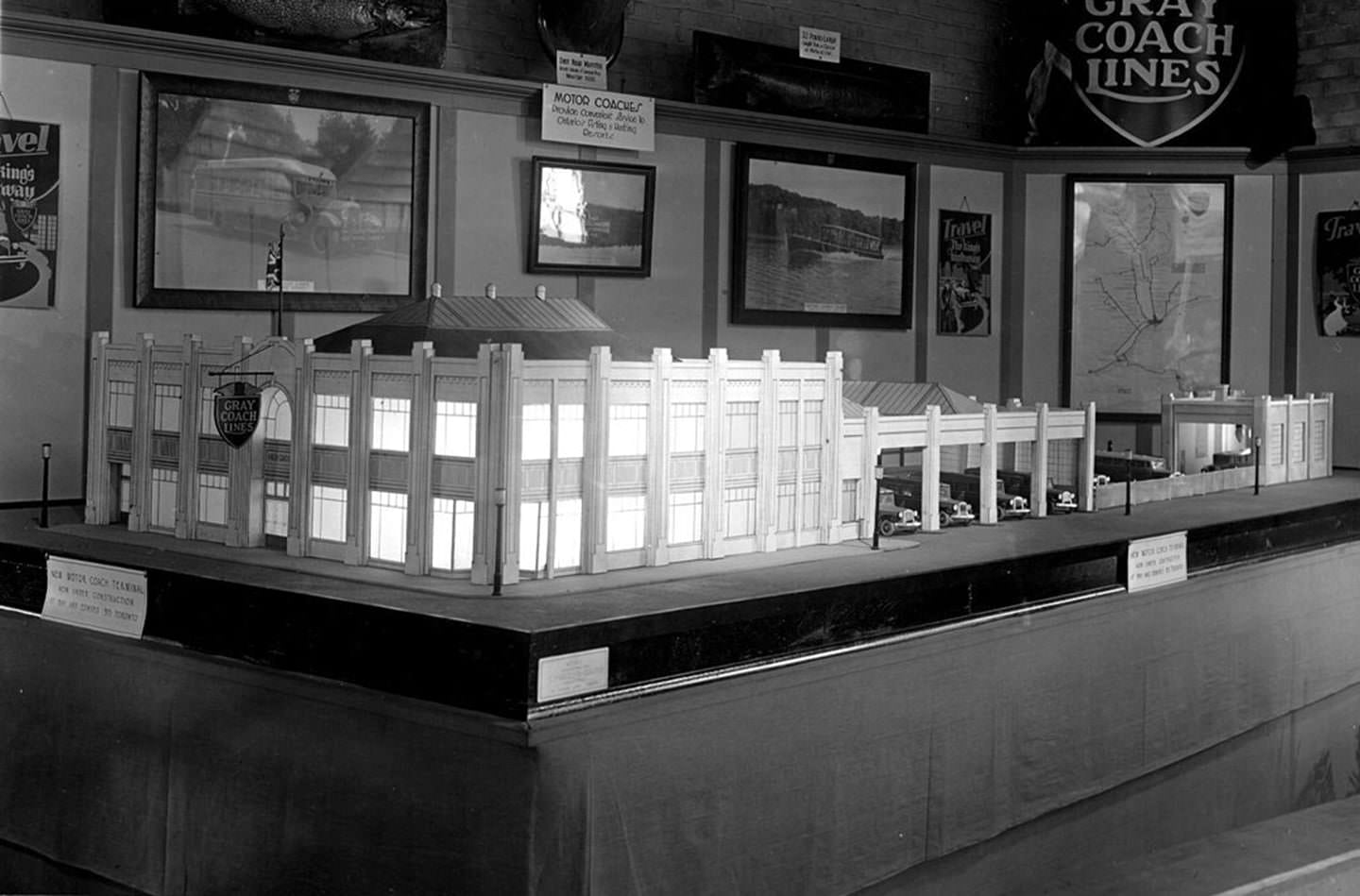 #8 Model of the new Toronto Bus Terminal in the Gray Coach Lines exhibit at the CNE, Sept. 13, 1931.