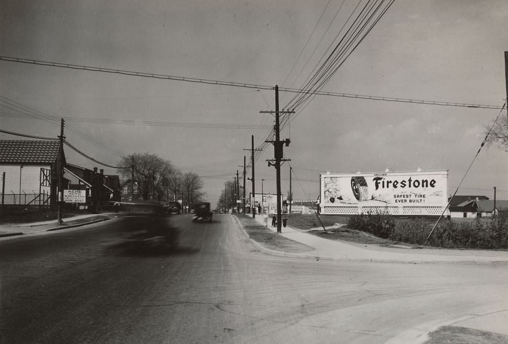 #158 Acme Auto Wreckers – 3105 Danforth – looking west, 1935