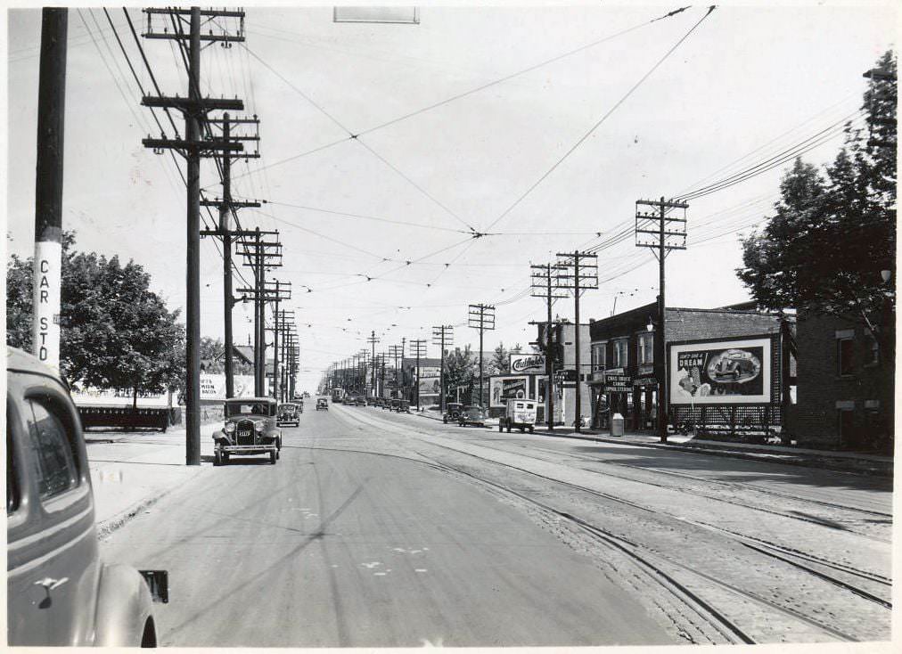 #13 Yonge south of Eglinton looking north, 1937