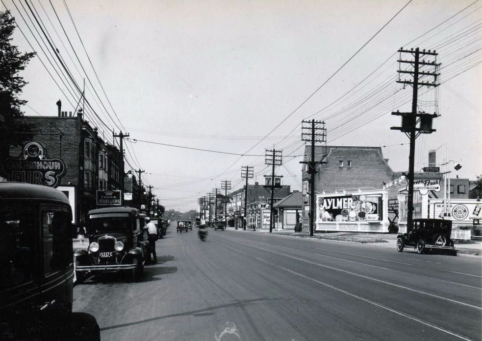 #40 Danforth looking west towards Broadview, 1936