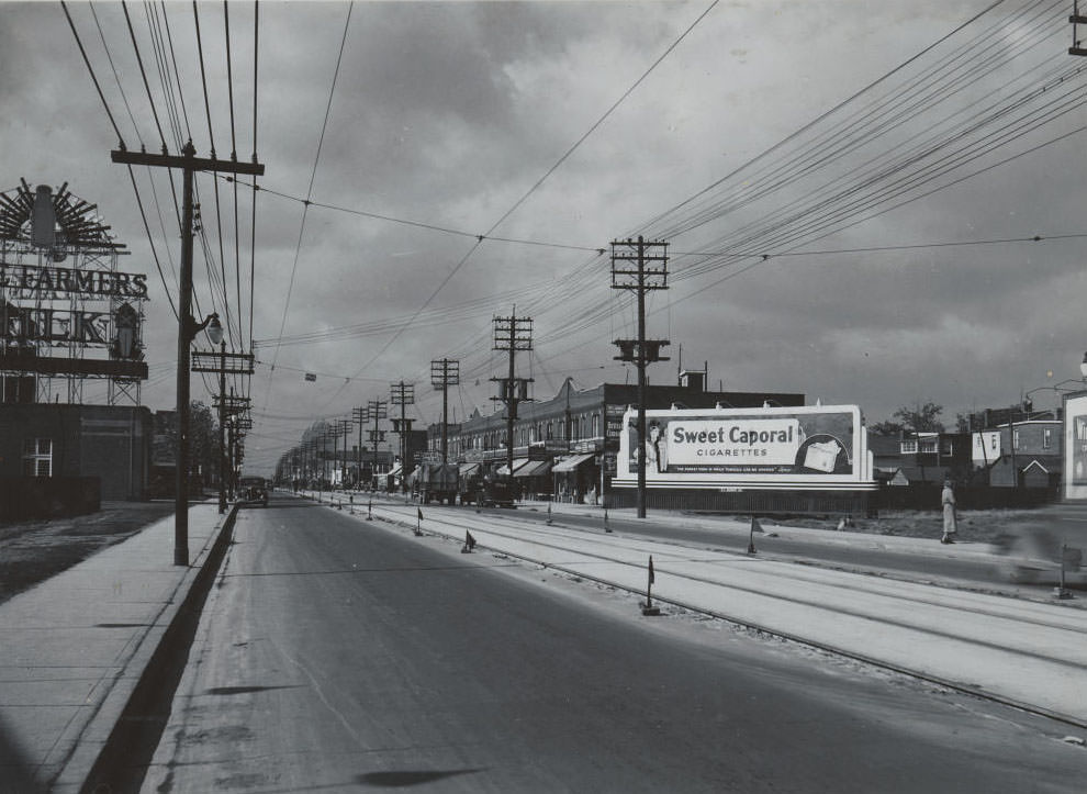 #50 Thanks Curtis Webster Acme Farmers Dairy 2359 Danforth Avenue looking west, 1937
