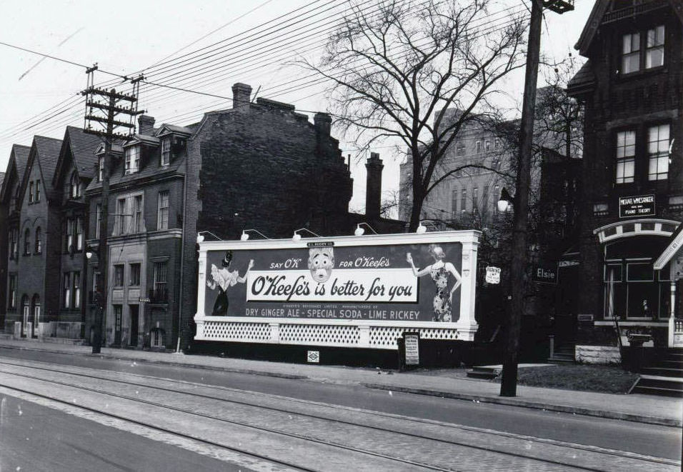 #68 O’Keefe’s Dry Ginger Ale, Special Soda, Lime Rickey – College Street, 1937