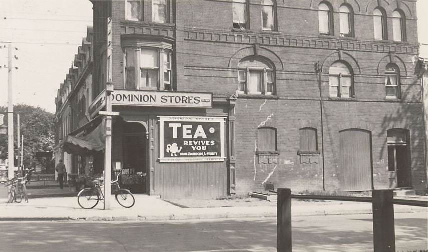 #93 Gerrard Street East and Ontario Street. View is looking east, 1937
