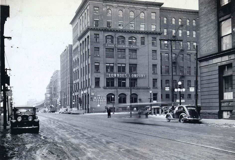 #119 University & Front looking west, 1937