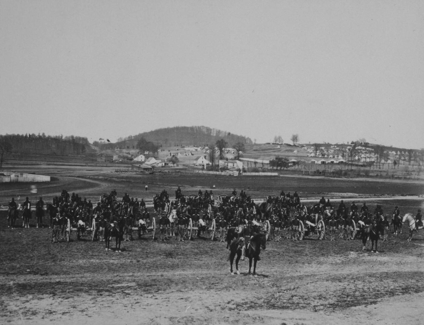 #86 The 17th New York Battery Artillery Depot, Camp Barry, near Washington, DC, 1861.