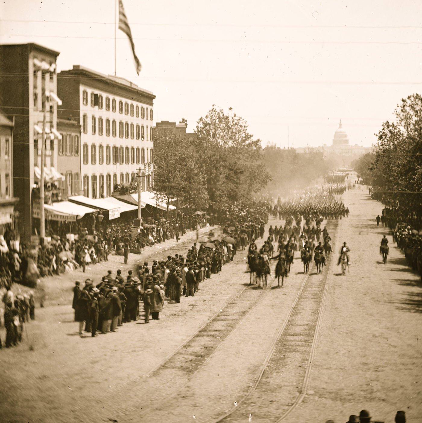 #111 The Grand Review of the Army passing on Pennsylvania Avenue, Washington, D.C., 1865