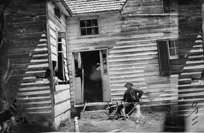 #20 House near Fort Stevens showing effect of shot during Early’s attack on Washington, 1864